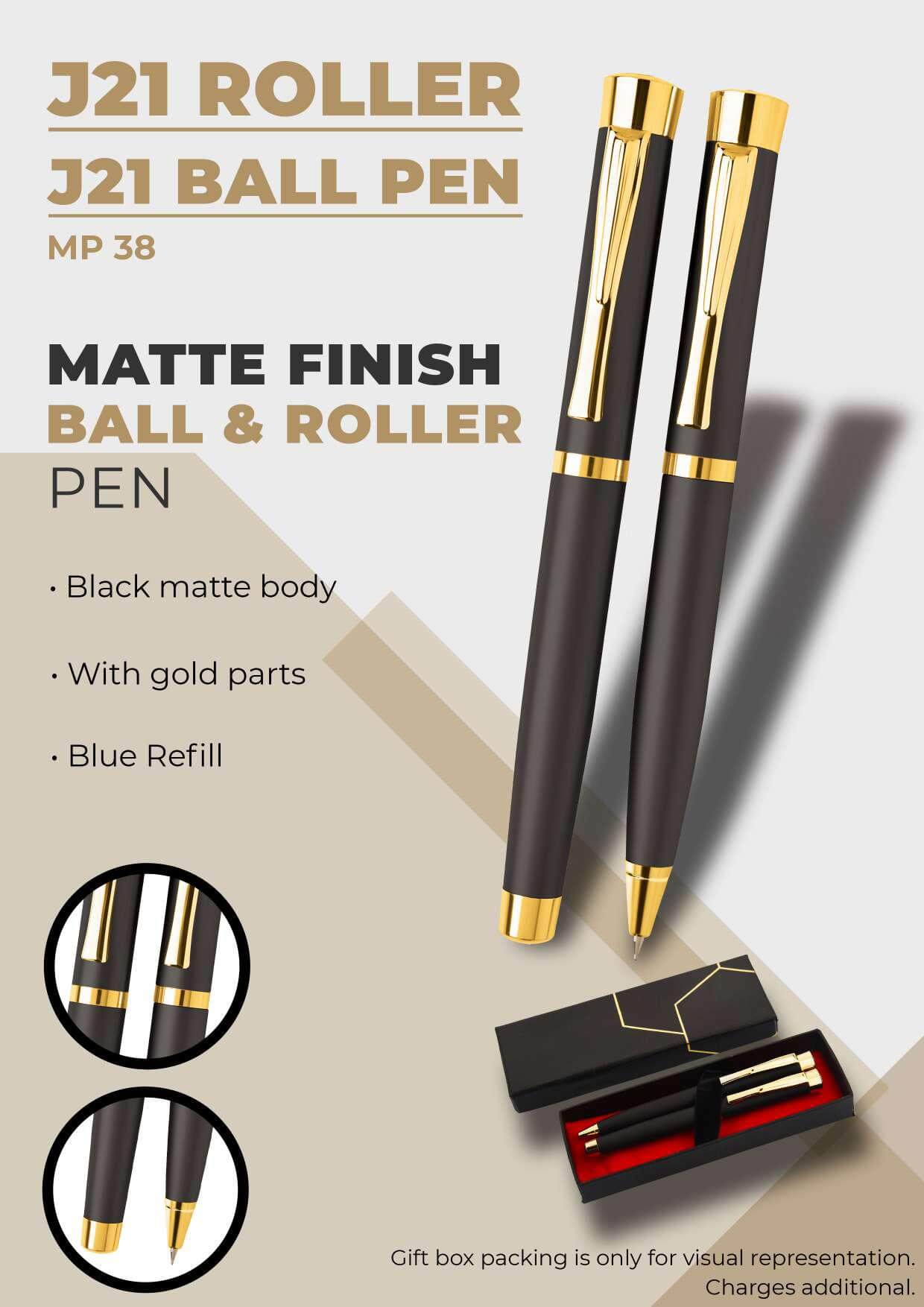 Matte Finish Roller & Ball Pen